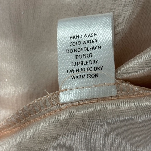 Mazik Tan Blush Pink Gold Ruffled Tiered Gown with Mandarin Collar - Picture 6 of 15